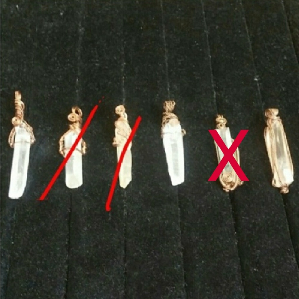  Copper Wire wrapped Quartz Crystal - Picture 1 of 4